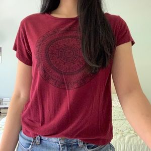 LA Hearts Maroon Crop Top